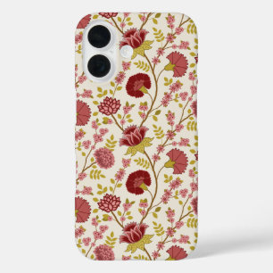 Jakobsbraun Muster Reds Pinks Gold Creme iPhone 16 Hülle