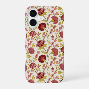 Jakobsbraun Muster Reds Pinks Gold Creme iPhone 16 Hülle