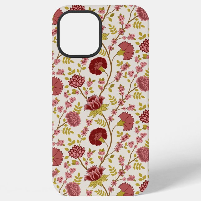 Jakobsbraun Muster Reds Pinks Gold Creme iPhone Hülle (Rückseite)