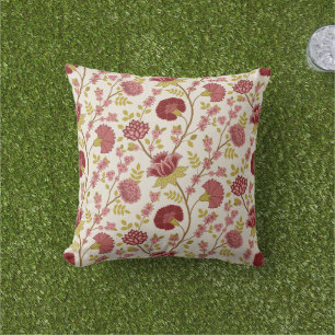 Jakobsbraun Muster Reds Pinks Gold Creme Kissen