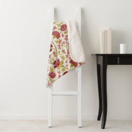 Jakobsbraun Muster Reds Pinks Gold Creme Sherpadecke