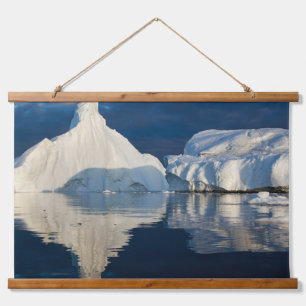 Jakobshavn Glacier Disko Bay Ilulissat, Grönland Wandteppich Mit Holzrahmen