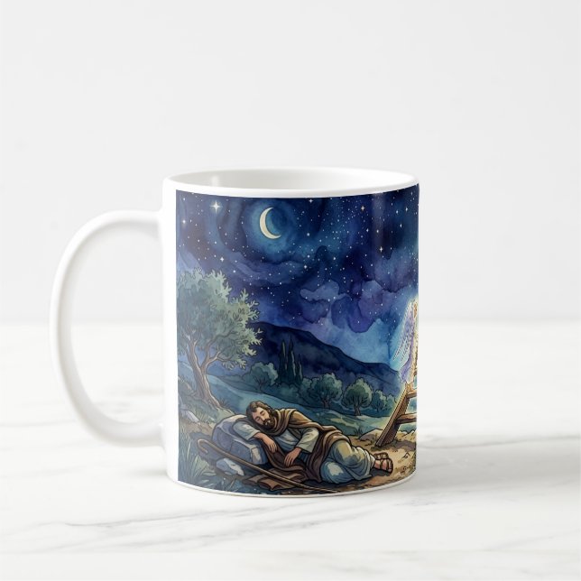 Jakobsleiter. Religiöse Geschenke Kaffeetasse (Links)