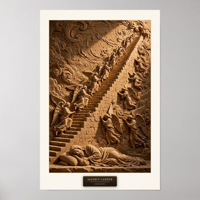 Jakobsleiter — Sculpted Scripture Poster (Vorne)