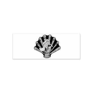 Jakobsmuschel Meerjungfrau Thunder_Cove  Gummistempel
