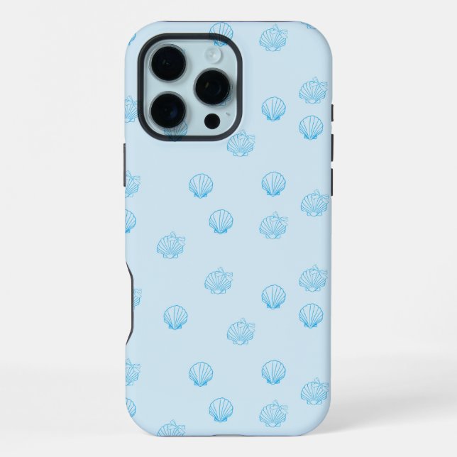 Jakobsmuscheln Umriss Minimalismus iPhone Hülle (Rückseite)