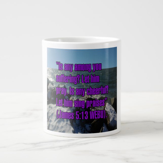 Jakobus 5:13 WEBU Tasse (Vorderseite)