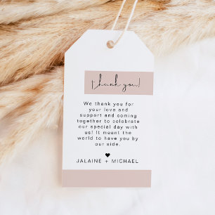 JALAINE Moderner Farbblock Vielen Dank Geschenkanhänger