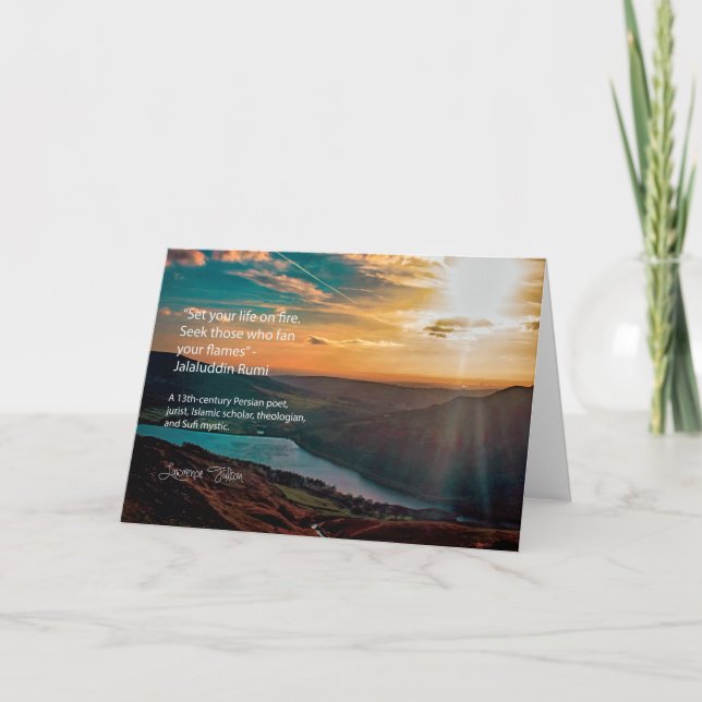 Jalaluddin Rumi - folgen Sie Ihrem passiion Karte (Vorderseite)