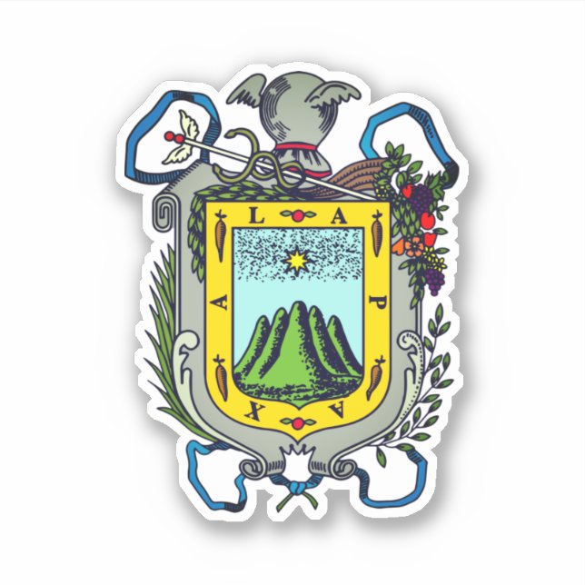 Jalapa Wappen, Mexiko Aufkleber (Vorderseite)