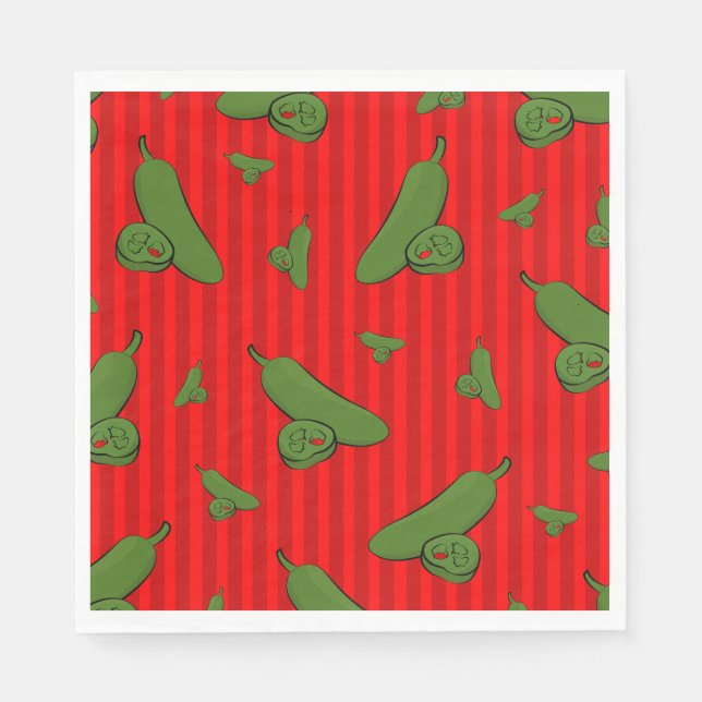 Jalapeno Illustration Serviette (Vorderseite)