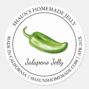 Jalapeno Jelly Modern Label Runder Aufkleber