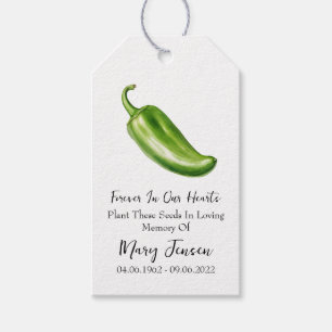 Jalapeno Seed Packet Gedenkfeier Beerdigung Geschenkanhänger
