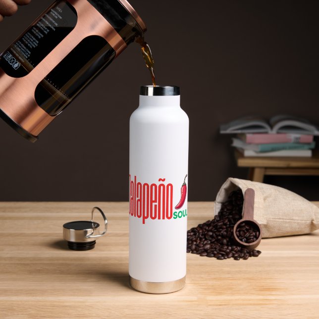 Jalapeño Soul – Reusable Eco Bottle with Spicy Att Trinkflasche (Kaffee (gedreht))
