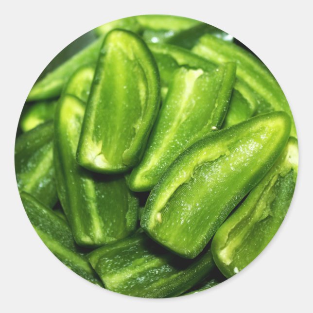 Jalapenos DeSeeded Runder Aufkleber (Vorderseite)