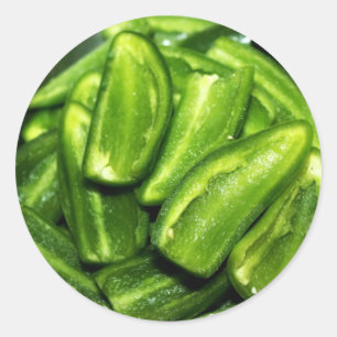 Jalapenos DeSeeded Runder Aufkleber