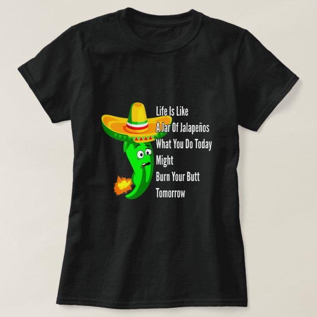 Jalapeños Paprikaschoten lieben Jar Jalapenos Funn T-Shirt (Design vorne)