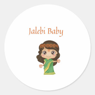 Jalebi Baby Bodysuit Dankeschön Karte Runder Aufkleber