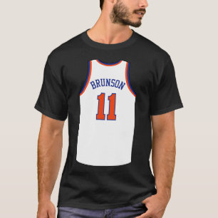 Jalen Brunson New York Trikot Weiß Qiangy T-Shirt
