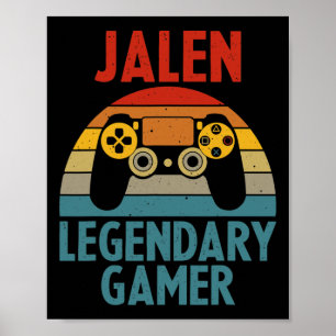 Jalen Geschenk Name Personalisiert Lustig Gaming G Poster