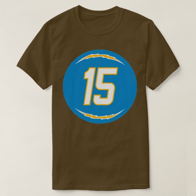 Jalen Guyton Number 15 Jersey Los Angeles Chargers T-Shirt (Design vorne)