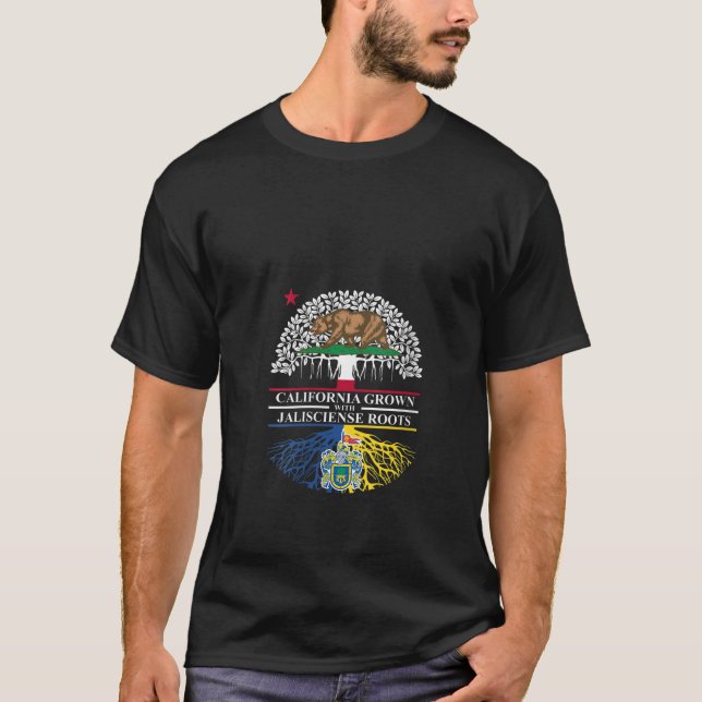 Jalisco Mexico Kalifornien mit Jalisc wachsen T-Shirt (Vorderseite)