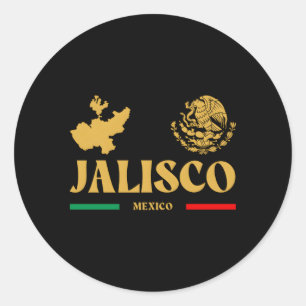 Jalisco mit mexikanischem Emblem Jalisco Runder Aufkleber