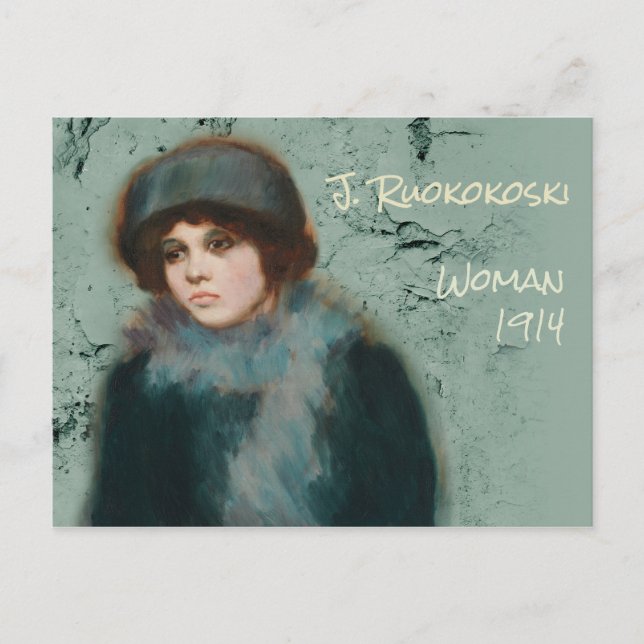 Jalmari Ruokokoski Portrait woman CC0072 Finnland Postkarte (Vorderseite)