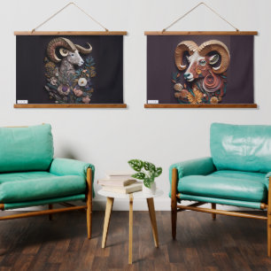 JALOOS HANGING TAPESTRY WANDTEPPICH MIT HOLZRAHMEN