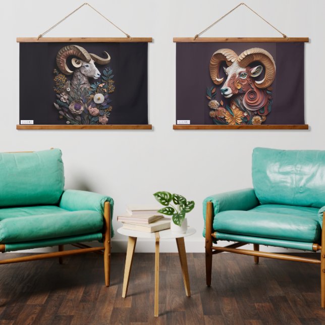 JALOOS HANGING TAPESTRY WANDTEPPICH MIT HOLZRAHMEN (Wohnzimmer)
