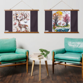 JALOOS HANGING TAPESTRY WANDTEPPICH MIT HOLZRAHMEN