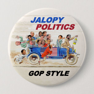 Jalopy-Politik Button