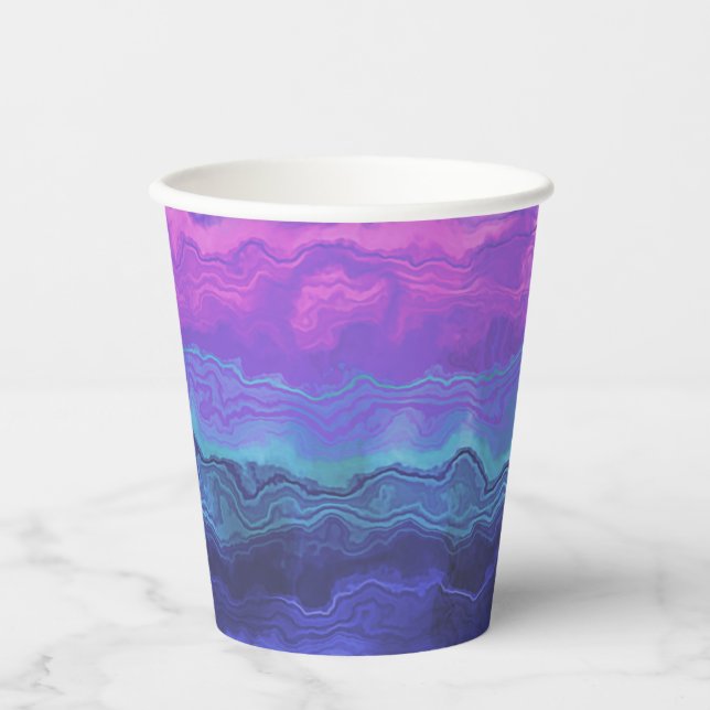 Jalousie agate ombre: pappbecher (Vorderseite)