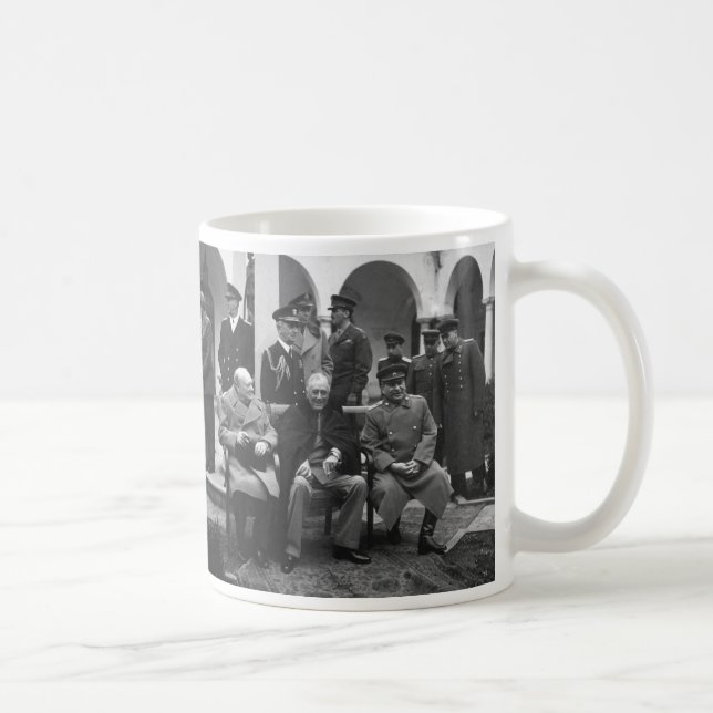 Jalta-Konferenz Roosevelt Stalin Churchill 1945 Tasse (Rechts)