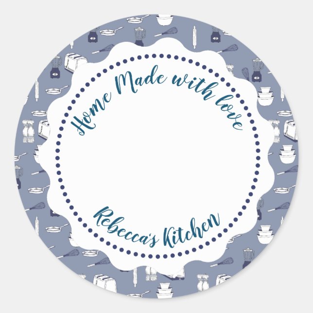 Jam Canning Label | Homemade Mason Jar Runder Aufkleber (Vorderseite)