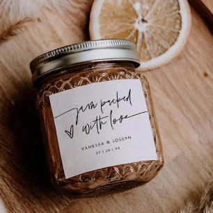 Jam Favor Wedding Product Label Business Sticker