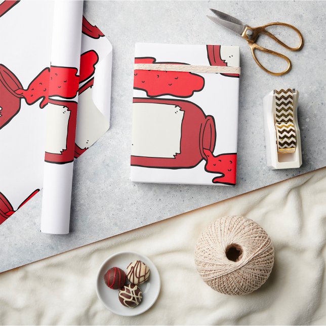 Jam Niedlich Red Jelly Jar Geschenkpapier (Von Creator hochgeladen)