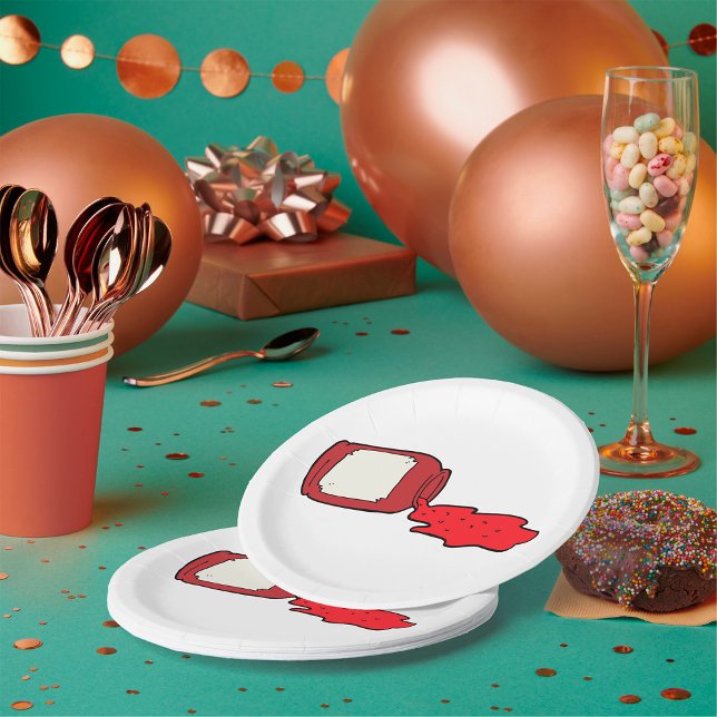 Jam Niedlich Red Jelly Jar Pappteller (Von Creator hochgeladen)