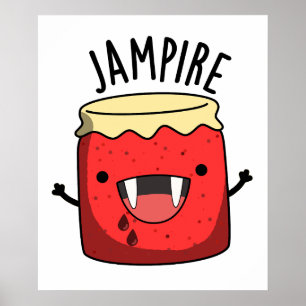 Jam-pire Funny Vampire Jam Pun Poster