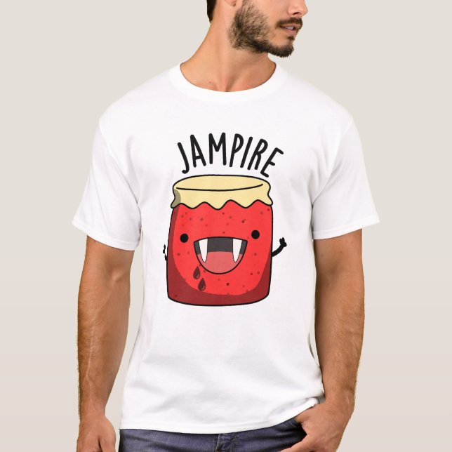 Jam-pire Funny Vampire Jam Pun T-Shirt (Vorderseite)