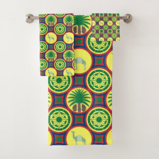 Jamahiri ® Libya | Africa Pattern Badhandtuch Set