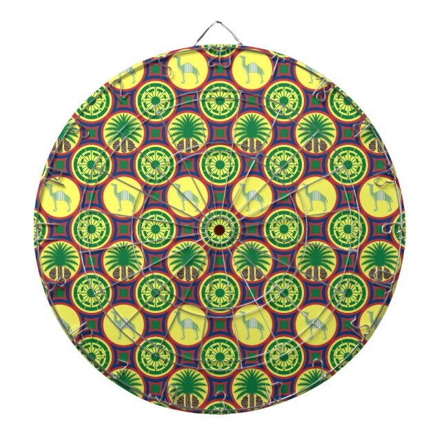 Jamahiri ® Libya | Africa Pattern  Dartscheibe (vorne)