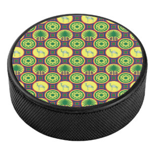 Jamahiri ® Libya Africa Pattern Eishockey Puck