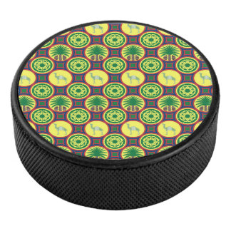 Jamahiri ® Libya | Africa Pattern Eishockey Puck