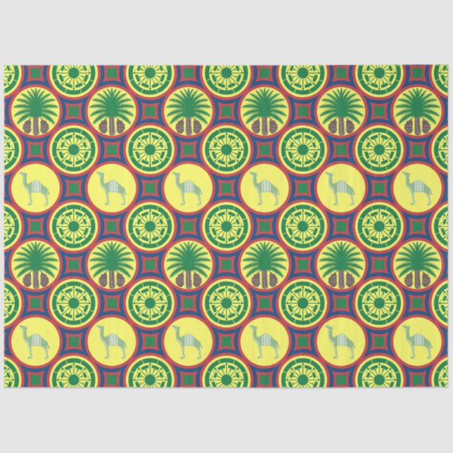 Jamahiri ® Libya | Africa Pattern  Seidenpapier (Vorderseite)
