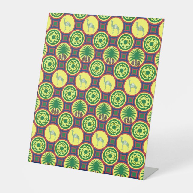 Jamahiri ® Libya | Africa Pattern  Sockelschild (Vorderseite)