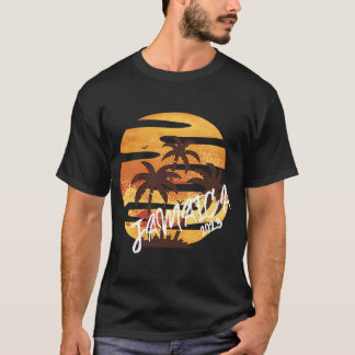 Jamaica 2023 Family Vacation Retro Sunset Beach Gr T-Shirt