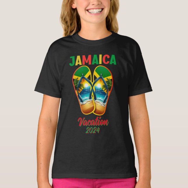 Jamaica 2024 Dreh Flop Vacation Tropical Beach T-Shirt (Vorderseite)