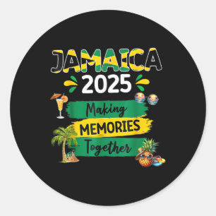 Jamaica 2025 Vacation Trip Matching Family Squad G Runder Aufkleber