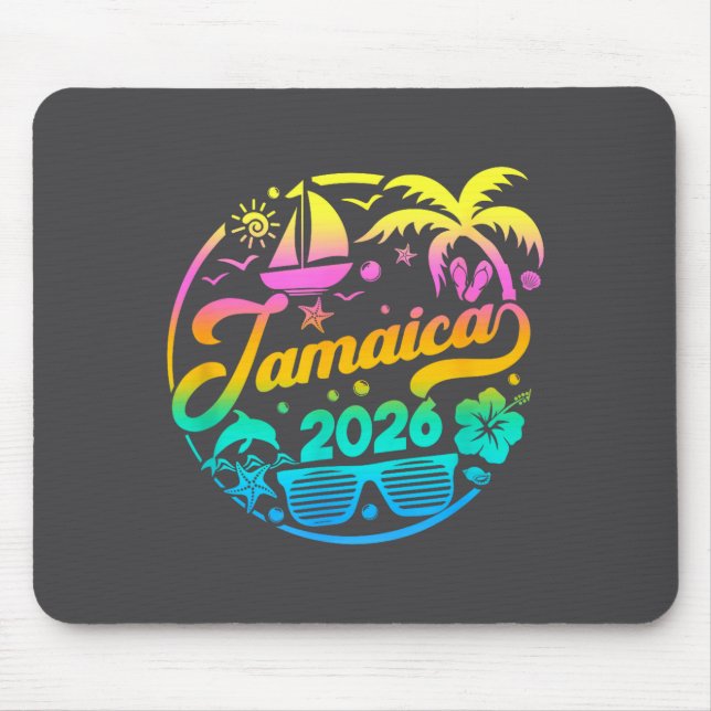 Jamaica 2026 Family Vacation Beach Matching Group  Mousepad (Vorne)